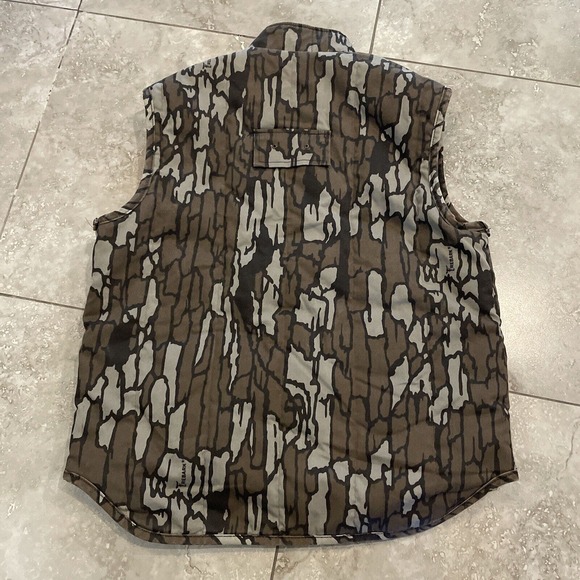 SAF T BAK Trebark Reversible Duck Camo/Hunter Orange Insulated Vest LG Made USA - Picture 5 of 11